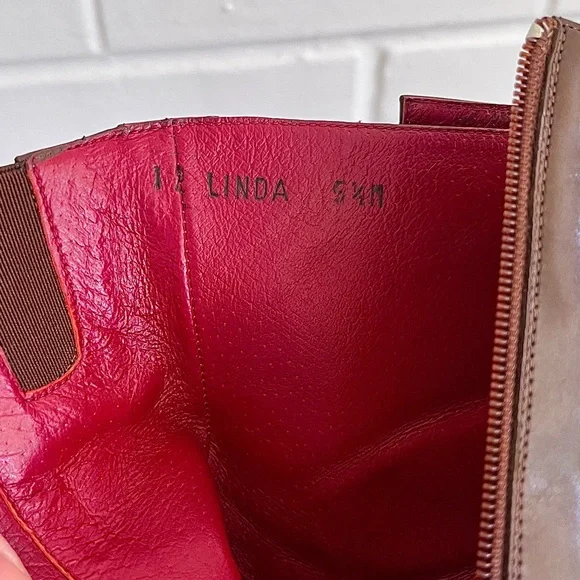 Vintage Donald J Pliner 100% Leather Zipper Linda Boots, SZ 5.5 - Picture 5 of 6